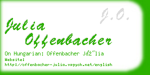 julia offenbacher business card